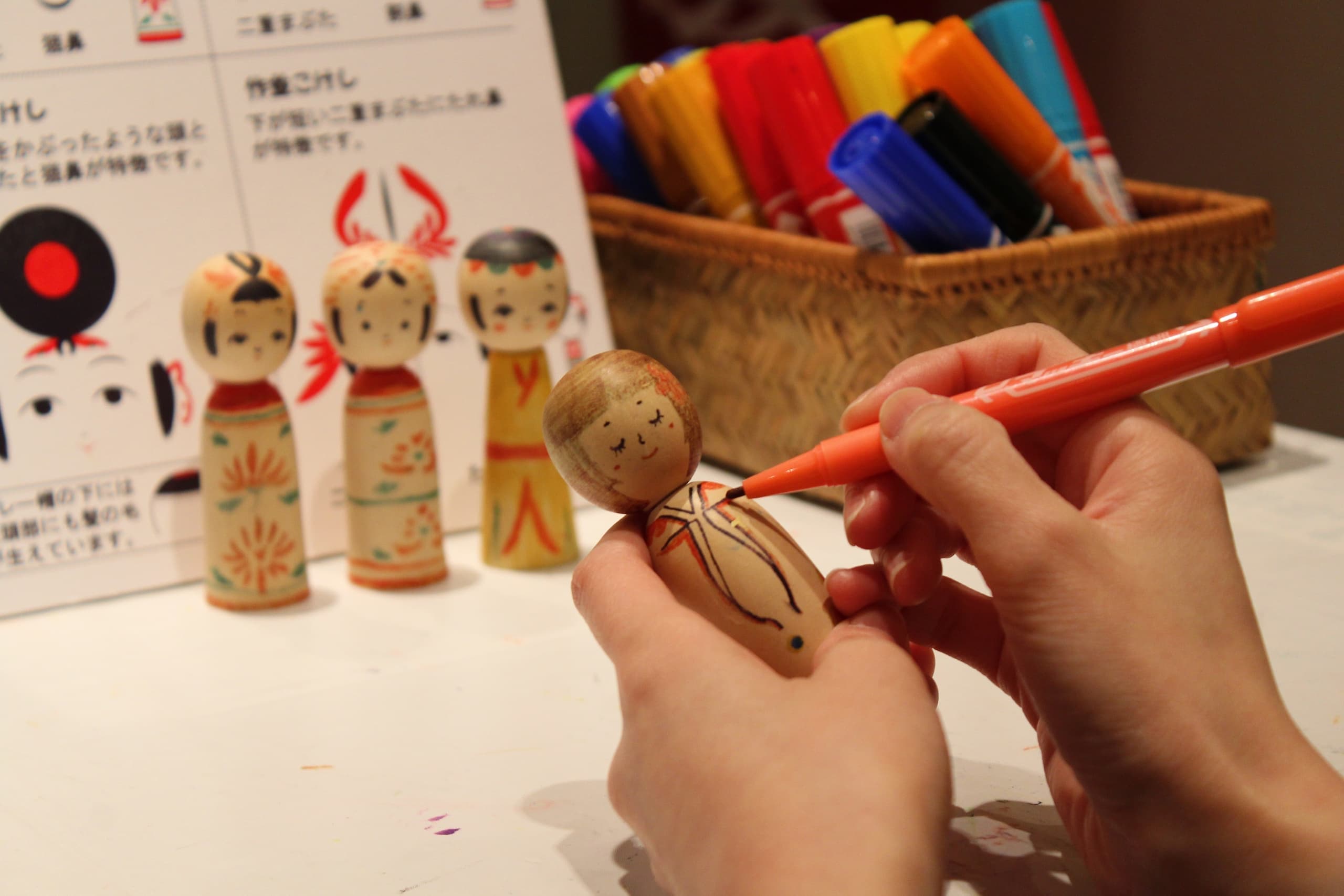 こけし絵付け体験